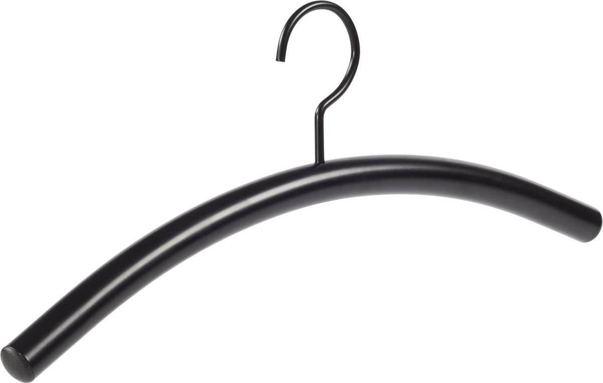 De Kledinghanger Gigant - 6 x Garderobehanger metaal zwart Ø 22 mm, 41 cm