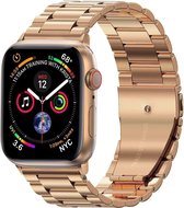 Bandje Geschikt Voor Apple Watch Bandje 42/44/45 mm Metalen Schakel Polsband - Horloge Bandje Geschikt Voor Apple Watch 1-8 / SE - 42/44/45 mm Bandje Metaal - Goud