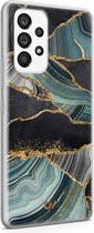 Hoesje geschikt voor Samsung Galaxy A53 - Marble Jade Stone - Marmer - Multi - Soft Case Telefoonhoesje - TPU Back Cover - Casevibes