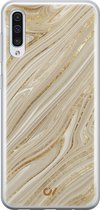 Hoesje geschikt voor Samsung Galaxy A50 - Golden Marble - Marmer - Goud - Soft Case Telefoonhoesje - TPU Back Cover - Casevibes