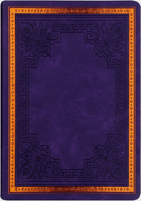 Journal intime ancien - Journal en cuir végétalien souple et carnet à Hardcover pour écrire des notes pour faire de la prière Poésie- Journal de reliure français pour hommes et femmes Non daté 320 pages lignées Léger (Violet)