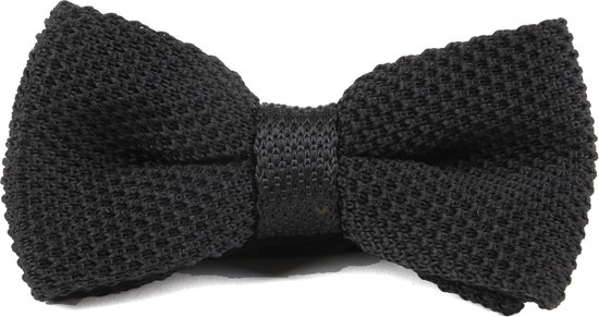 Suitable - Knitted Strik Zwart - One Size - - Heren - Gala Vlinderstrik / Vlinderdas