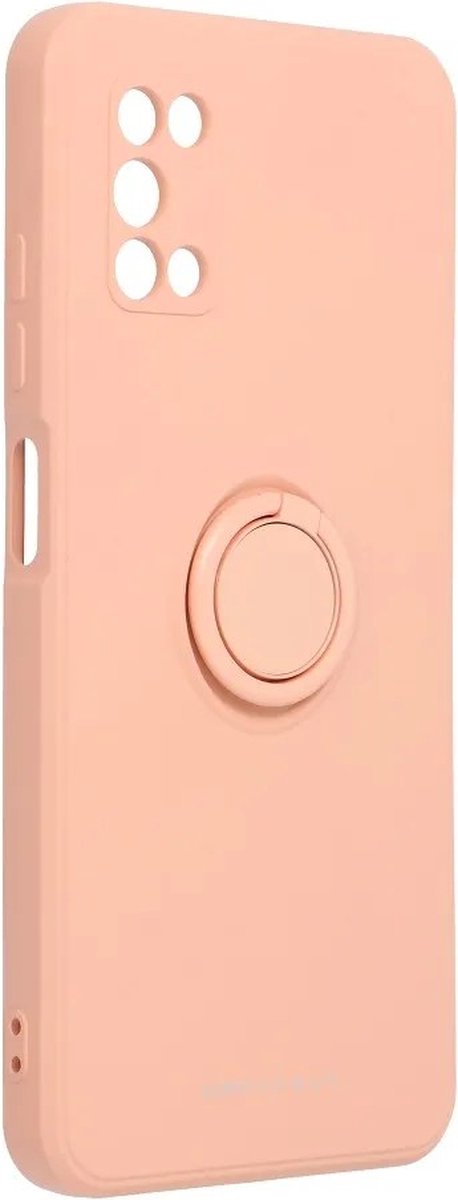 Roar Amber Siliconen Back Cover hoesje met Ring Samsung Galaxy A03s - Roze