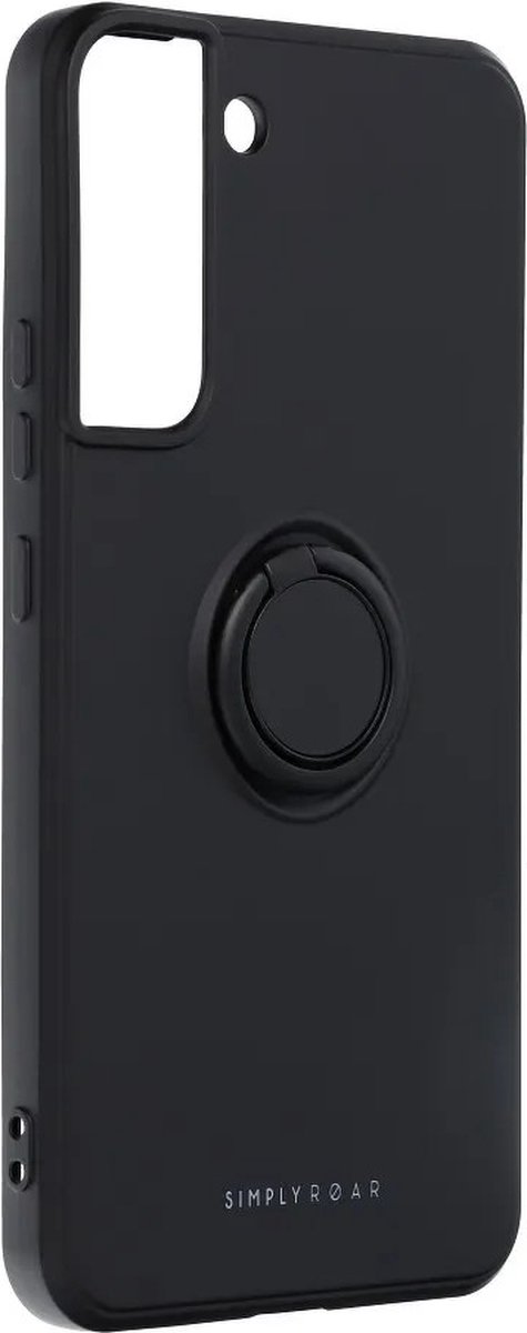 Roar Amber Siliconen Back Cover hoesje met Ring Samsung Galaxy S22 Plus - Zwart