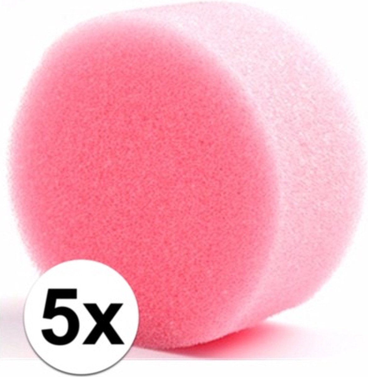 Superstar Grimas schmink sponsje - 5x - rond - D6 x H3 cm - grimeren voor kinderen en volwassenen — afbeelding 2