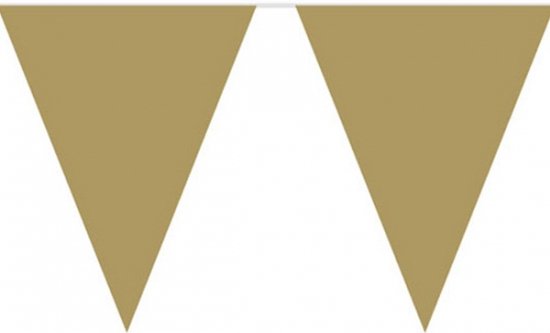 Gouden metallic glanzende vlaggenlijn - 10 meter - Merkloos