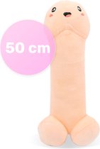 LBB - Penis knuffel - 50cm - Extra zacht - Piemel - kussen - Decoratie - Knuffel - Fun - Snoep - Pak - Sloffen - Glas - Rietjes