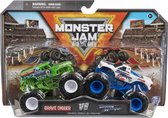 Hot wheels Monster Jam truck 2-pack Grave Digger Green & Razin Kane - monstertruck 9 cm schaal 1:64 -