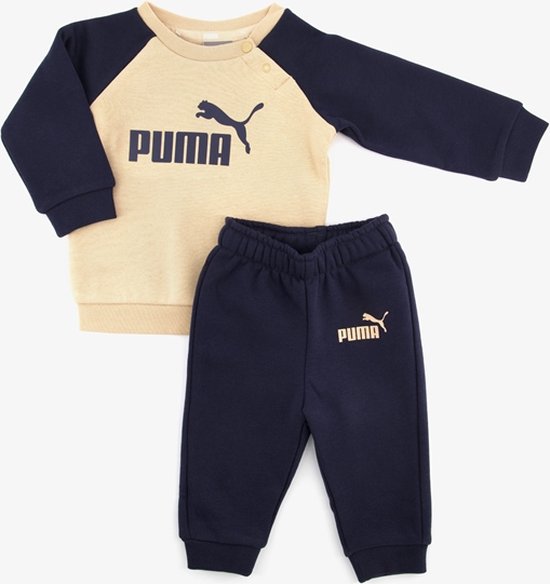 Puma Minicats Essentials baby joggingpak - Beige - Maat 80 | bol.com