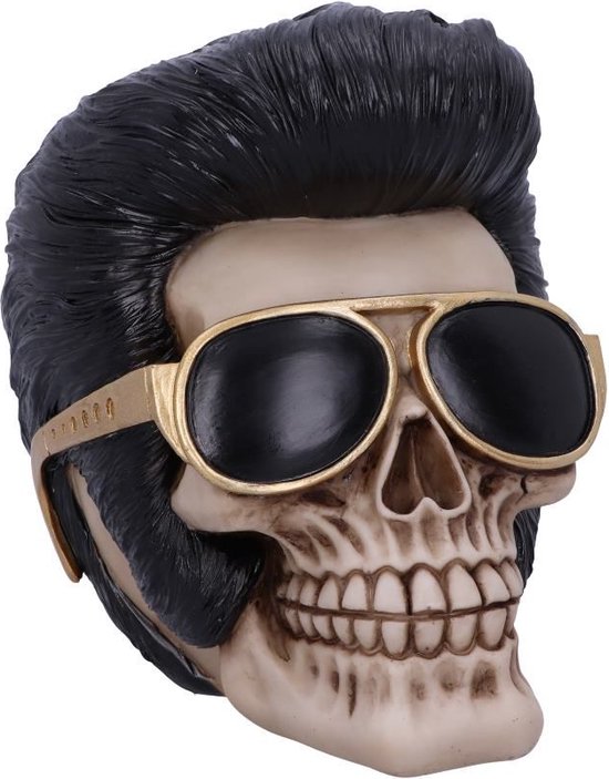 Nemesis Now - Uh Huh - Figurine de crâne Elvis "The King" 17cm