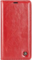 Etui Portefeuille en Cuir Artificiel Caseme pour iPhone XS Max - Rouge