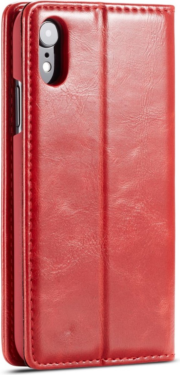 Caseme Kunstleer Wallet pasjeshouder hoesje geschikt voor iPhone XR case - rood