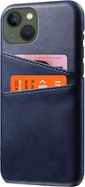 Peachy Duo Cardslot Wallet kunstleer hoesje voor iPhone 14 - blauw