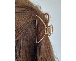 Haarklem - Haarklem goud - HaarOp! - goud - 7,5 cm - moeder - klein - cadeau - cadeau dochter - vriendin - vrouw - moeder - haarclip - accessoire - 7,5 cm
