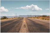 WallClassics - Poster (Mat) - Weg in Amerika - 75x50 cm Foto op Posterpapier met een Matte look