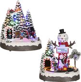 LuVille miniatuur kerstman of sneeuwpop - Kerstdorp - Exclusief model! (Wij nemen contact op voor welke u wilt)
