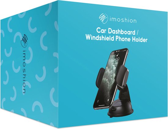 iMoshion Telefoonhouder Auto Dashboard of Voorruit - Telefoonhouders Auto - Auto Accessories - GSM Houder - 360° draaibaar - Zwart