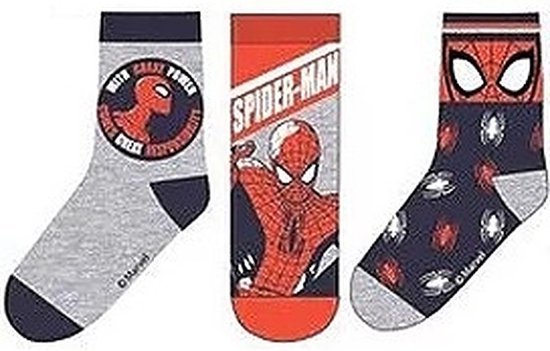 Chaussettes Spiderman - 3 Paires - Taille 31/34