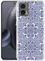 Motorola Edge 30 Neo Hoesje Delfts Blauw II - Designed by Cazy