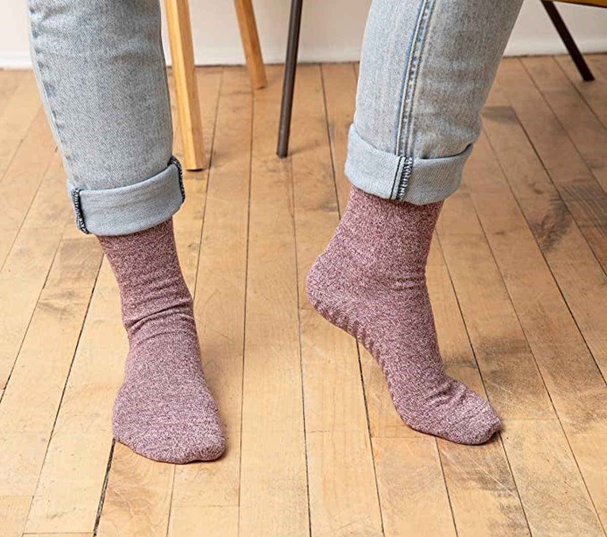 Malinsi® Sokken Antislip 3-Pack - 3 Paar Lichte kleuren maat 36-41 - Huissokken Dames en Heren anti slip - Gripsokken voor Yoga Pilates Ballerina Ballet - Fietssokken Wielrensokken Fiets tennissokken & Voetbal — cadeau in Cadeau-ideeën - foto 4