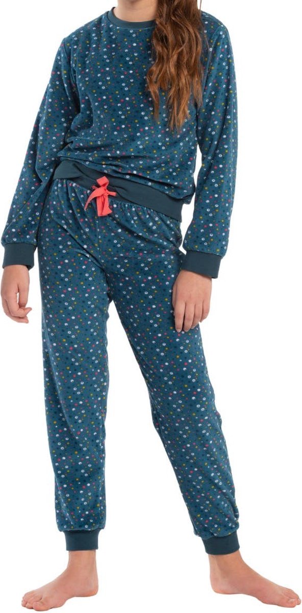 Eskimo Pyjama lange broek Blauw Katoen 152