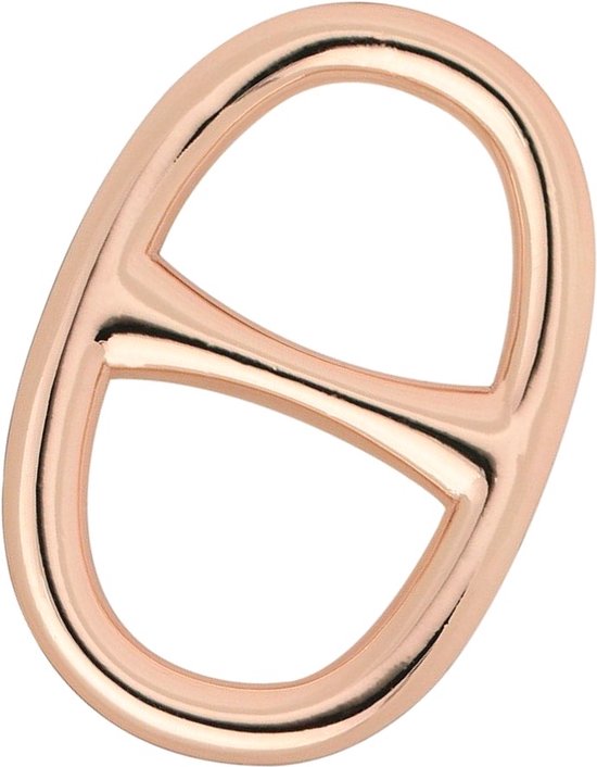 Fako Bijoux® - Sjaalklem - Sjaal Klem - Sjaal Ring - Ovaal - Classic - 31x45mm - Rosé Goudkleurig