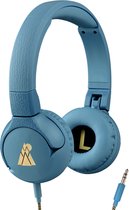 POGS The Elephant – On ear kinder koptelefoon met draad – Volumebegrenzing – Koptelefoon kinderen - Microfoon - Vanaf 3 jaar – Duurzaam - Blauw