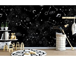 Stars in Space | Decoratie | Jongens behang Kinderkamer Sterren | 500x300 cm bol.com