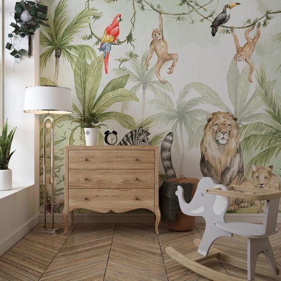 een charme Let op Vintage Jungle Dieren | Decoratie | Jongens behang | Kinderkamer | Dieren |  Jungle |... | bol.com