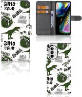 Telefoonhoesje met Pasjes geschikt voor Motorola Moto G52 | Moto G82 Dinosaurus