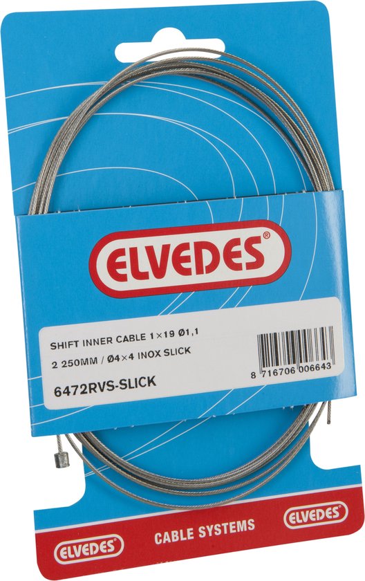 thumbnail: Derailleur Binnenkabel Shimano 1,2X2100mm - Zwarte Versnellingskabel Voor Fietsen