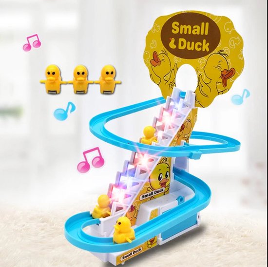 Thumbnail van een extra afbeelding van het spel Small duck - eendjes - wagon - attractie eendjes - traplopen - eend - Climbing duck