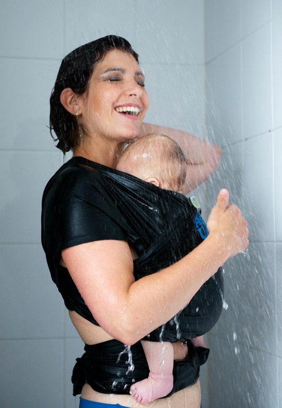 ByKay Aqua Carrier - rekbare draagdoek - tot 15 kg - handig in zwembad en douche - zwart