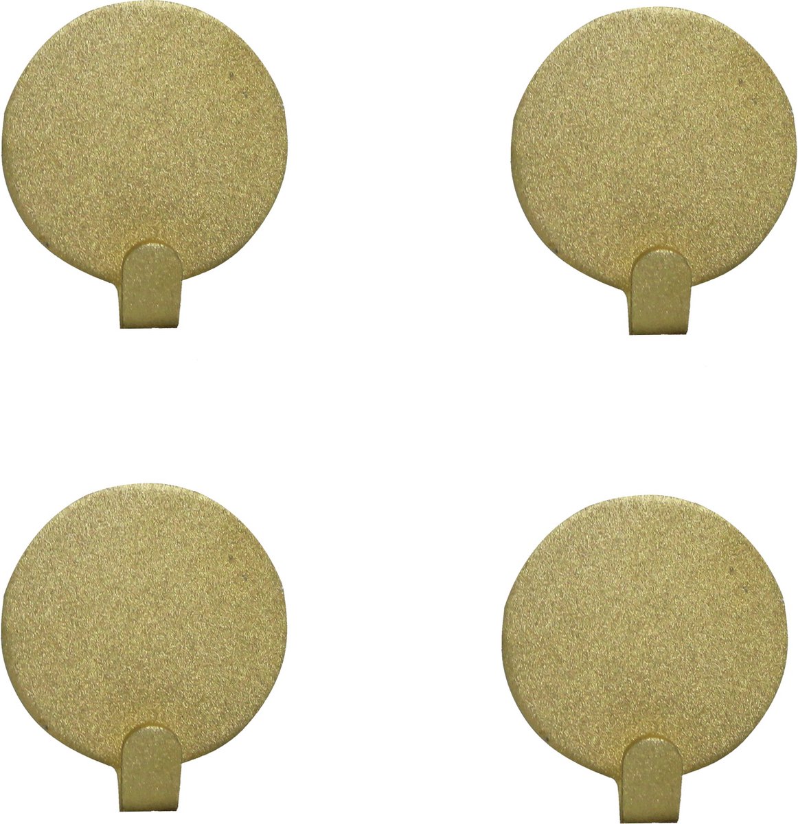Handdoekhouder - zelfklevend - 4 stuks - rond – goud - handdoekhaakjes - keuken – badkamer