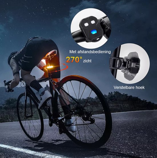 Cyclr Fiets Achterlicht - richtingaanwijzer voor en achter - draadloos LED — afbeelding 4