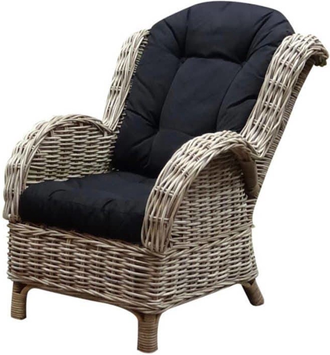 Naturel relax lounge tuinstoel - olefin black