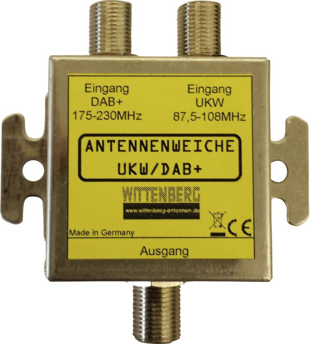 Wittenberg antennemultiplexer voor FM en DAB+