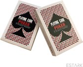 Cartes à Cartes à jouer de Luxe ESTARK - 2 jeux - Revêtement plastique - Cartes de Poker - Deck - Cartes de jeu - Carte de jeu - 2 x 56 - Jeu de société - Jouer - Cartes à jouer - Numéro dans les 4 coins - 2 PIÈCES