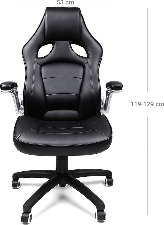Bureaustoel,Bureaustoel met lendensteun,Ergonomisch,PU-leer,Rood,Zwart