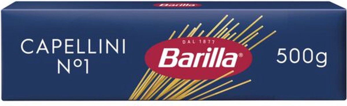 Capellini pasta n°1 BARILLA 500 g packet 2 X 500G | bol