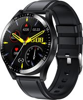 Qarano Viak Pro Smartwatch - Smartwatch Heren - Smartwatch Dames - Smartwatch - Heren - Dames - Volledige Bel functie - Bericht Notificatie - Activity Tracker - Bloeddruk Meter - Stappenteller - Verbrande Calorieën - Siliconen Band - Zwart