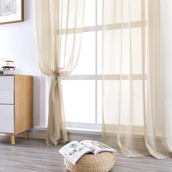 Vitrage – duurzaam – luxe vitrage voor slaapkamer woonkamer eetkamer - hoogwaardig voile – vitrage gordijn
