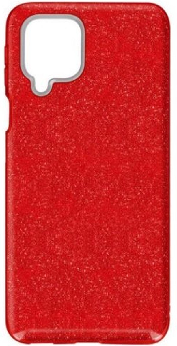 Samsung A42 Siliconen Glitter Hoesje Rood