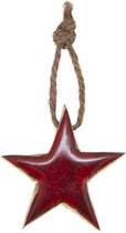 Décoration de Noël étoile - Pendentif étoile - longueur 5,5 x largeur 3 x hauteur 5,5cm - 6 pièces