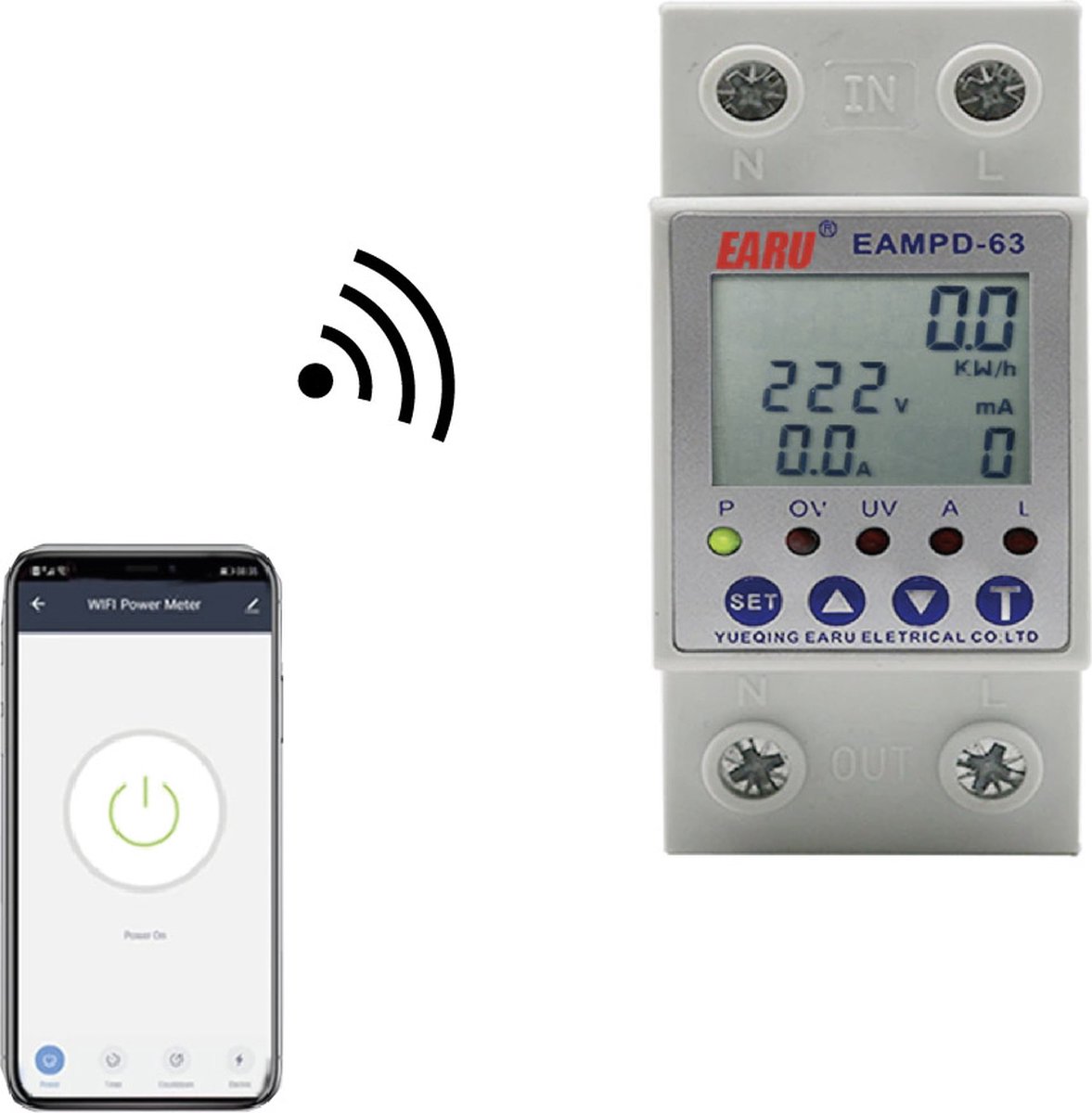 Thuys Verbruiksmeter - Energiemeter - Verbruiksmeter Electriciteit -  Energiemeter Wifi | bol.com
