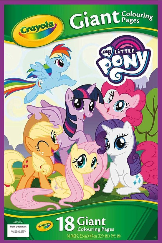 My Little Pony 18 Giant Colouring pages - 18 Reuze kleurplaten | bol.com