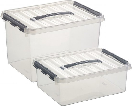 6x professionele vouwbox 40 x 30 x 27 met deksel incl. duimstok * set van 6