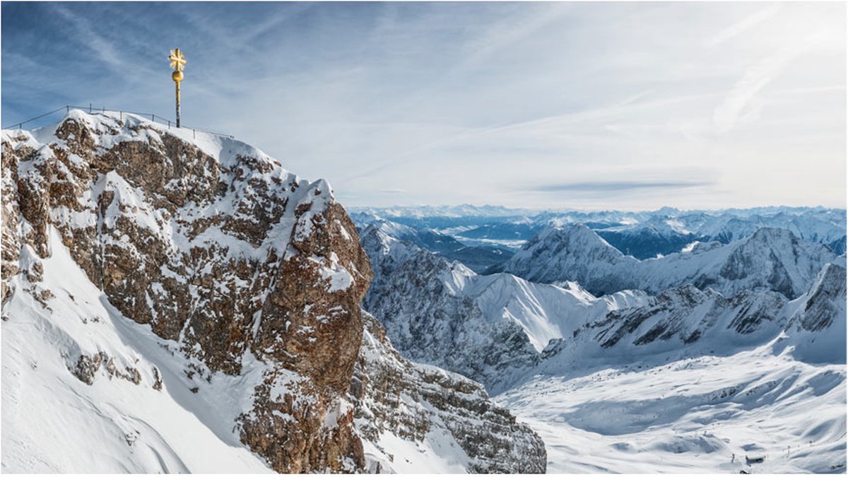 Fotobehang XXL - Winter in Zugspitze.