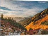 WallClassics - Vlag - North Cascades National Park - 80x60 cm Foto op Polyester Vlag