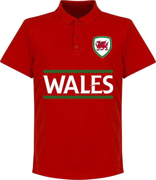 Wales Reliëf Team Polo - Rood - 4XL